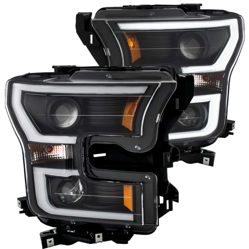 ANZO — ANZO 2015-2016 Ford F-150 Projector Headlights w/ Plank Style Design Black w/ Amber
Head Light Set
HdLtSet - view 1