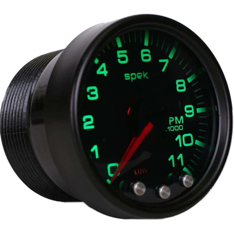 AutoMeter — Autometer Spek-Pro Gauge Tach 2 1/16in 11K Rpm W/ Shift Light & Peak Mem Blk/Smoke/Blk
GA 2" 11KRPM BSB SPK - view 1