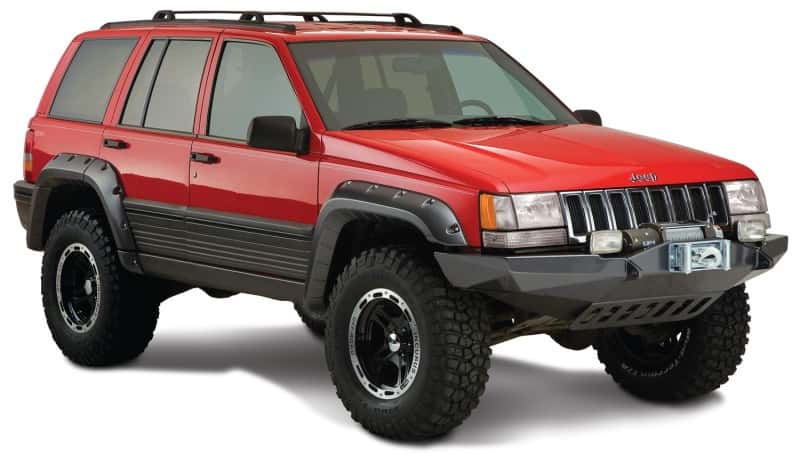 Bushwacker — Bushwacker 93-98 Jeep Grand Cherokee Cutout Style Flares 4pc - Black
FF Jeep Cutout 4Pc - view 3