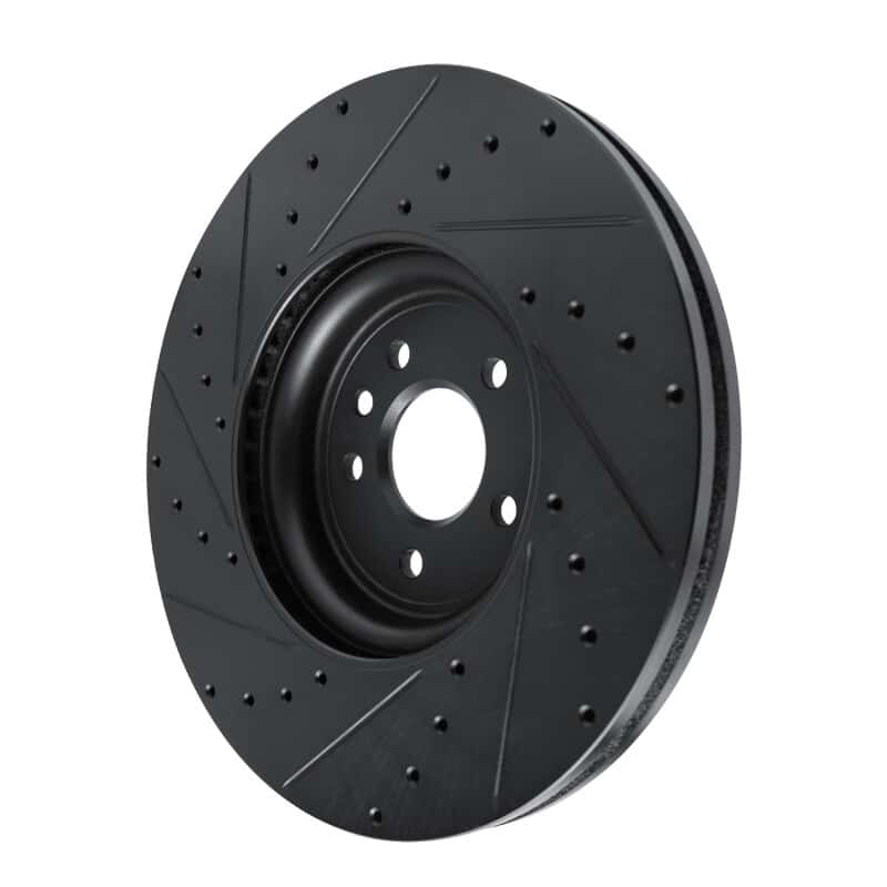 R1 Concepts — R1 16-24 Jaguar XF Front Right Drilled & Slotted Black Brake Rotor
R1 Brake Rotor Drill - view 4