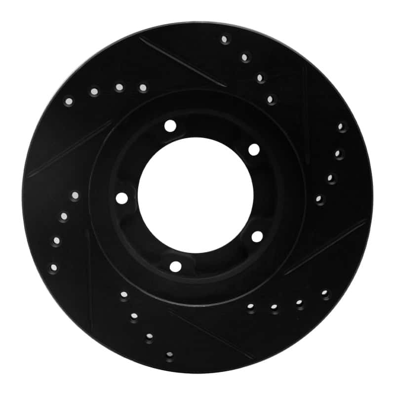 R1 Concepts — R1 95-04 Toyota Tacoma Front Left Drilled & Slotted Black Brake Rotor
R1 Brake Rotor Drill - view 5