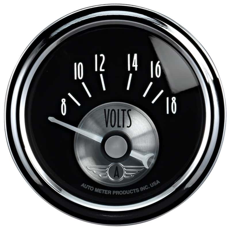 AutoMeter — Autometer Prestige Series Black 2-1/16in 8-18V Short Sweep Electronic Voltmeter Gauge
2-1/16" VOLTMETER, 8 - view 1