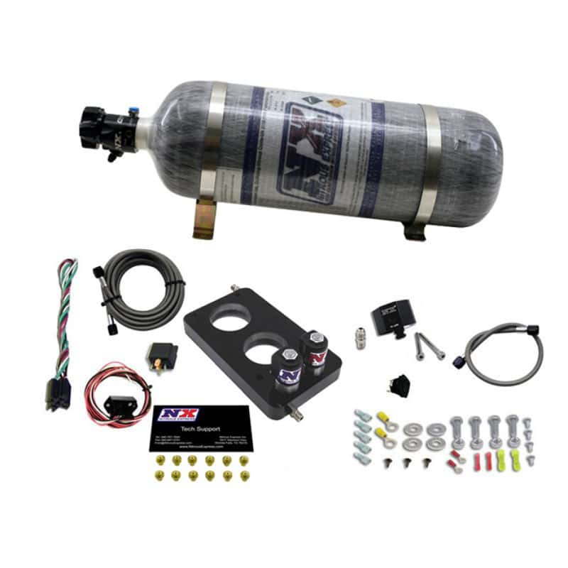 Nitrous Express — Nitrous Express 05-10 Ford Mustang 4.6L 3 Valve Nitrous Plate Kit (50-150HP) w/12lb Bottle
Injection System Kit
N2OSys - view 3
