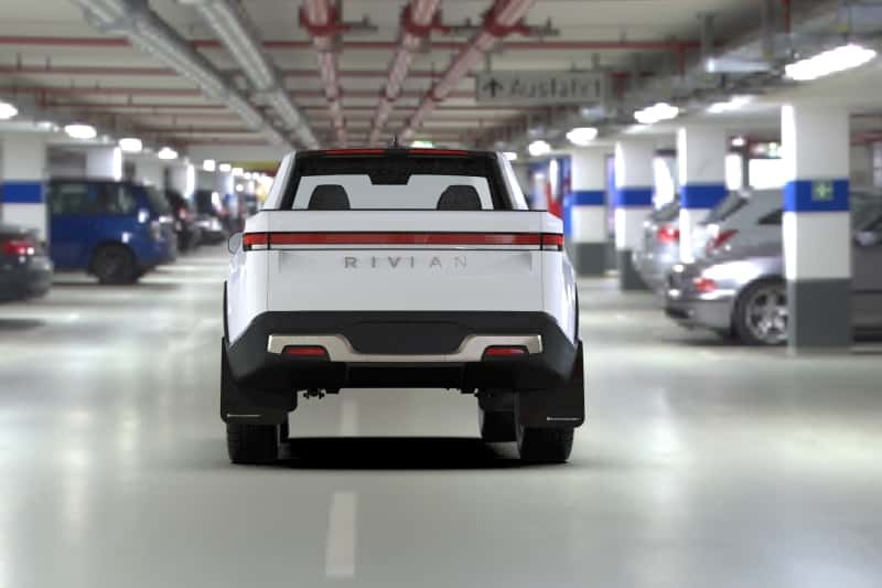 Rally Armor — Rally Armor 22-25 Rivian R1T Black UR Mud Flap w/White Logo
Mud Flap - view 2