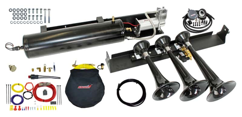 Kleinn Air Horns — Kleinn 09-14 Ford F-150/ Raptor Onboard Air System w/ Model 230 Horns
230 Train Horn Kit - view 2