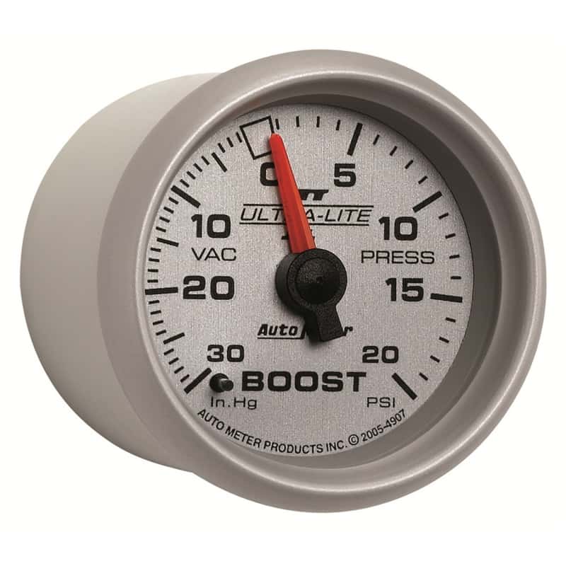 AutoMeter — Autometer Ultra-Lite II 52mm 30 in Hg/20 psi Mechanical Boost/Vacuum Gauge
2-1/16" BOOST-VAC, 3 - view 5