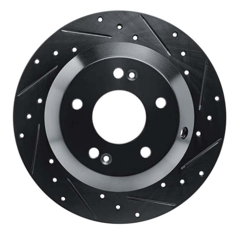 R1 Concepts — R1 15-20 Kia Sorento Rear Right Drilled & Slotted Black Brake Rotor
R1 Brake Rotor Drill - view 1