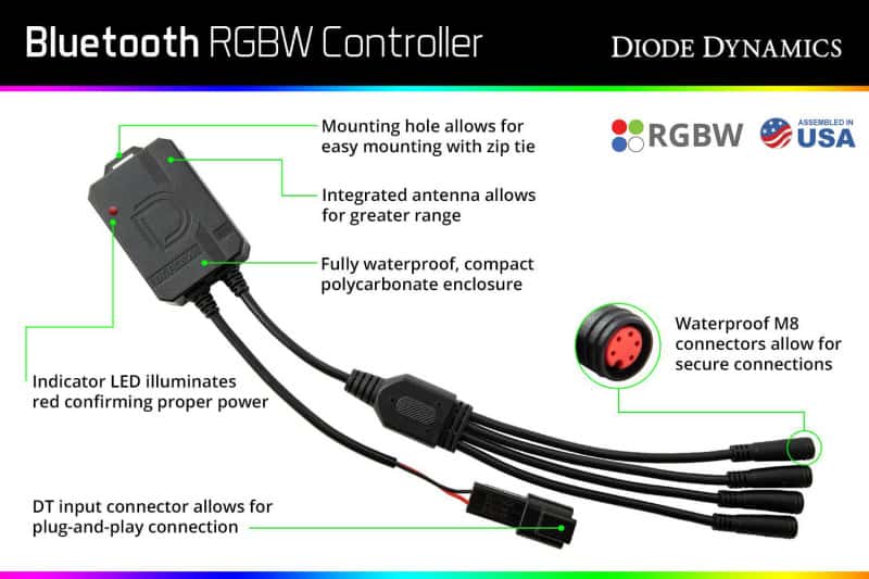Diode Dynamics — Diode Dynamics - Bluetooth RGBW M8 Controller 1ch - view 8