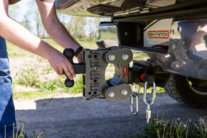 GEN-Y Hitch — Gen-Y The Boss Torsion-Flex 2.5in Shank 10in Drop 10K Hitch w/GH-031 Dual-Ball/GH-032 Pintle Lock
Drop Hitch - view 5