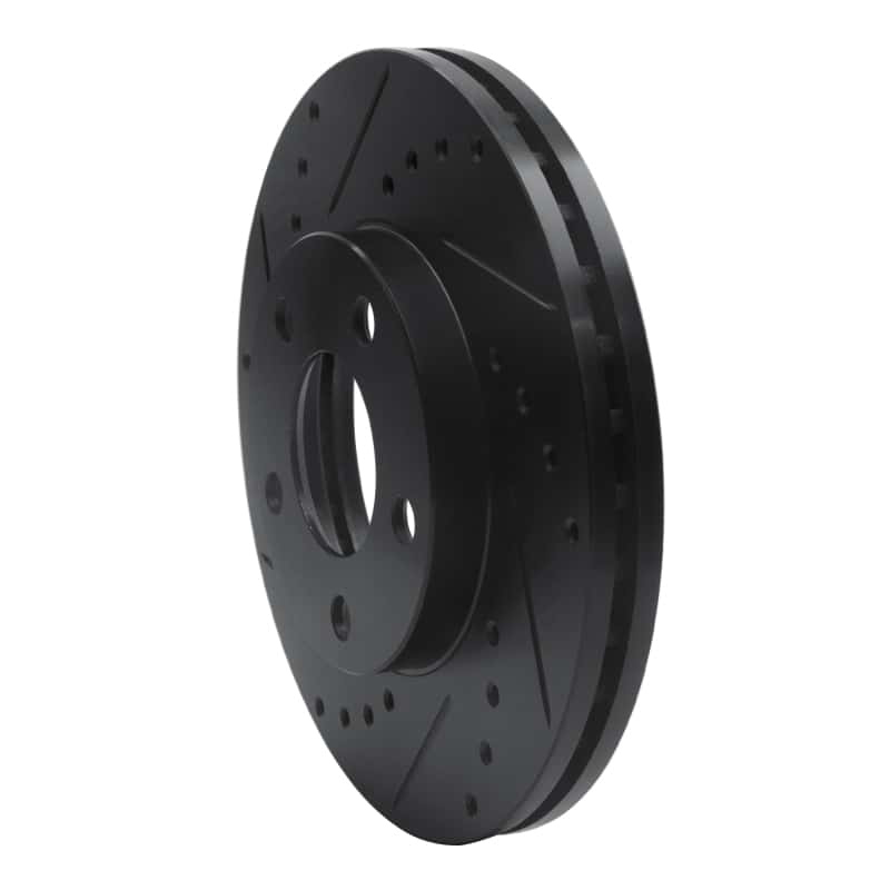 R1 Concepts — R1 94-04 Ford Mustang Front Left Drilled & Slotted Black Brake Rotor
R1 Brake Rotor Drill - view 2