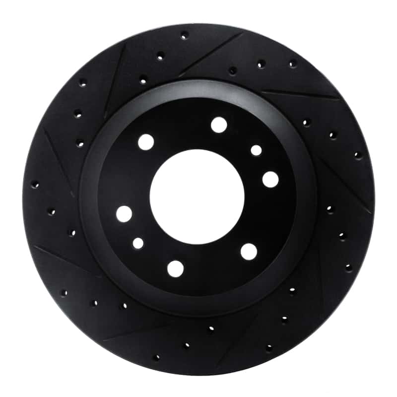 R1 Concepts — R1 02-05 Buick Rainier Front Left Drilled & Slotted Black Brake Rotor
R1 Brake Rotor Drill - view 1