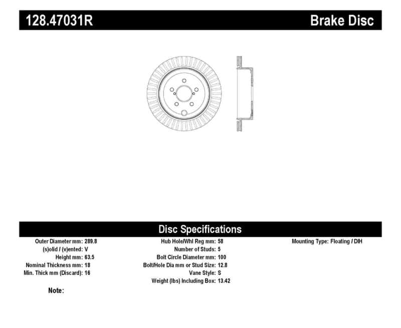 Stoptech — StopTech Drilled Sport Brake Rotor
Cross Drilled Rotor - view 2