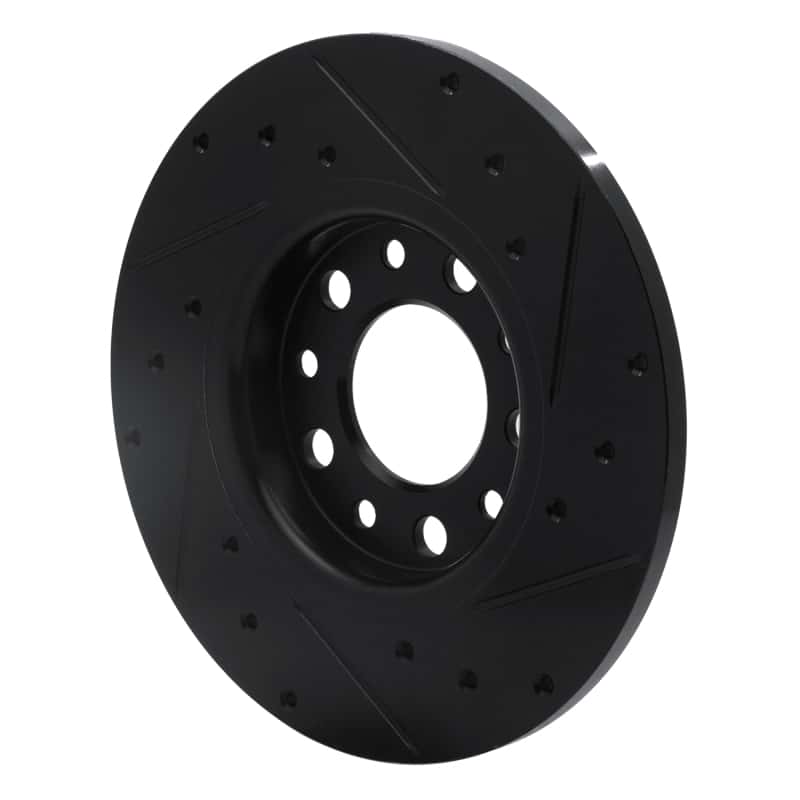 R1 Concepts — R1 2014-2022 Chrysler 200 Rear Left Drilled & Slotted Black Brake Rotor
R1 Brake Rotor Drill - view 4