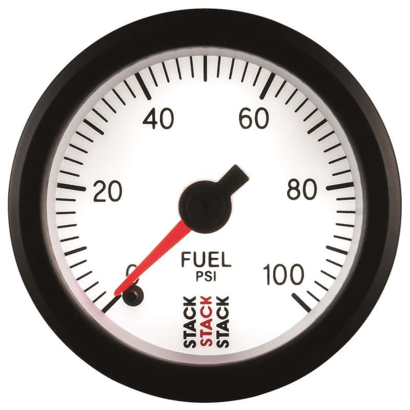 AutoMeter — Autometer Stack 52mm 0-100 PSI 1/8in NPTF Male Pro Stepper Motor Fuel Pressure Gauge - White
Ga FP Stpr W 100psi - view 4