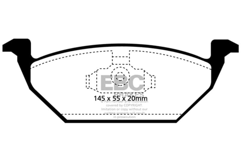 EBC — EBC 98-99 Volkswagen Beetle 2.0 Ultimax2 Front Brake Pads
Disc Brake Pad - view 1