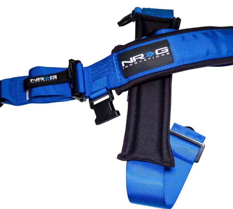 NRG — NRG SFI 16.1 5PT 3in. Padded Seat Belt Harness / Latch Link - Blue - view 2