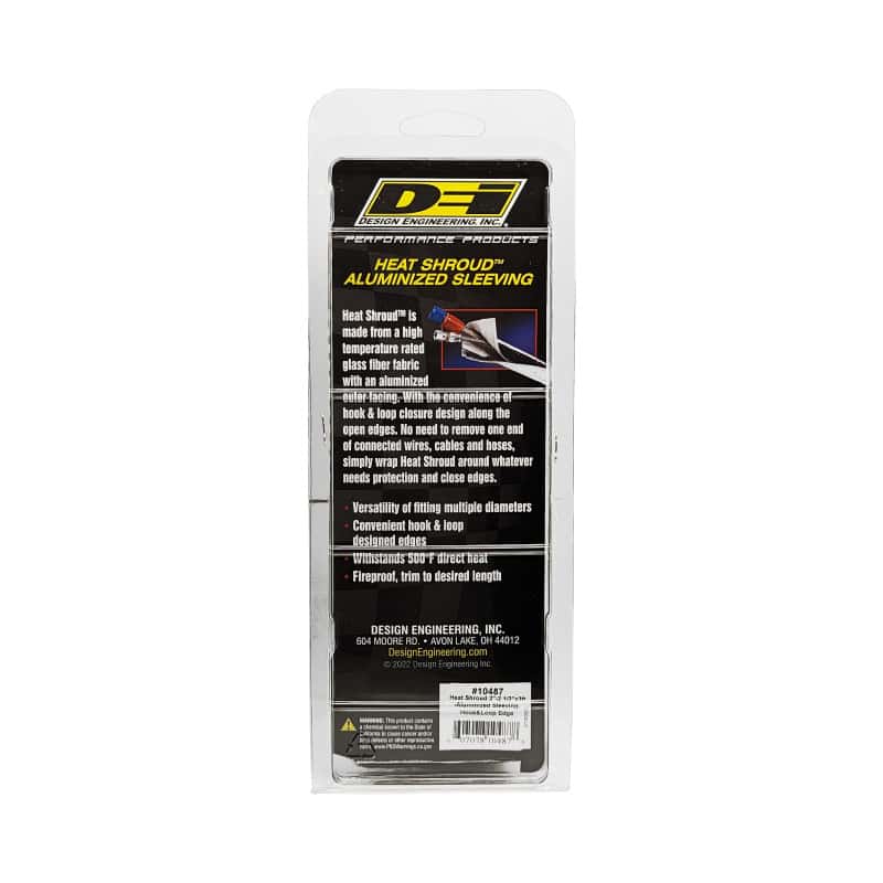 DEI — DEI Heat Shroud 2-1/2in x 3ft - Aluminized Sleeving-Hook and Loop Edge
Heat Shield Sleeve - view 5