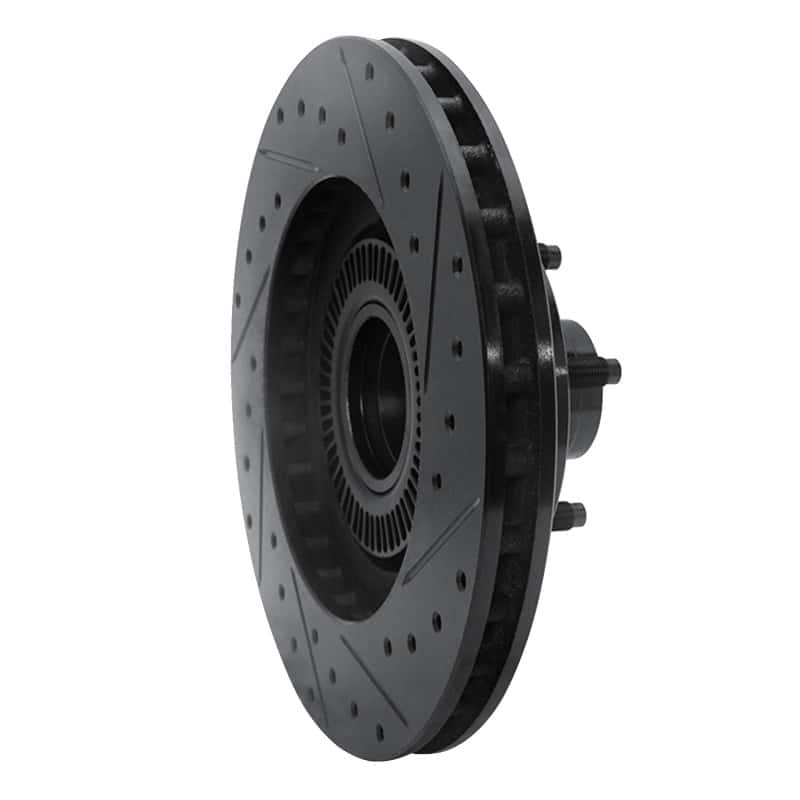 R1 Concepts — R1 95-11 Ford Explorer Front Left Drilled & Slotted Black Brake Rotor
R1 Brake Rotor Drill - view 4