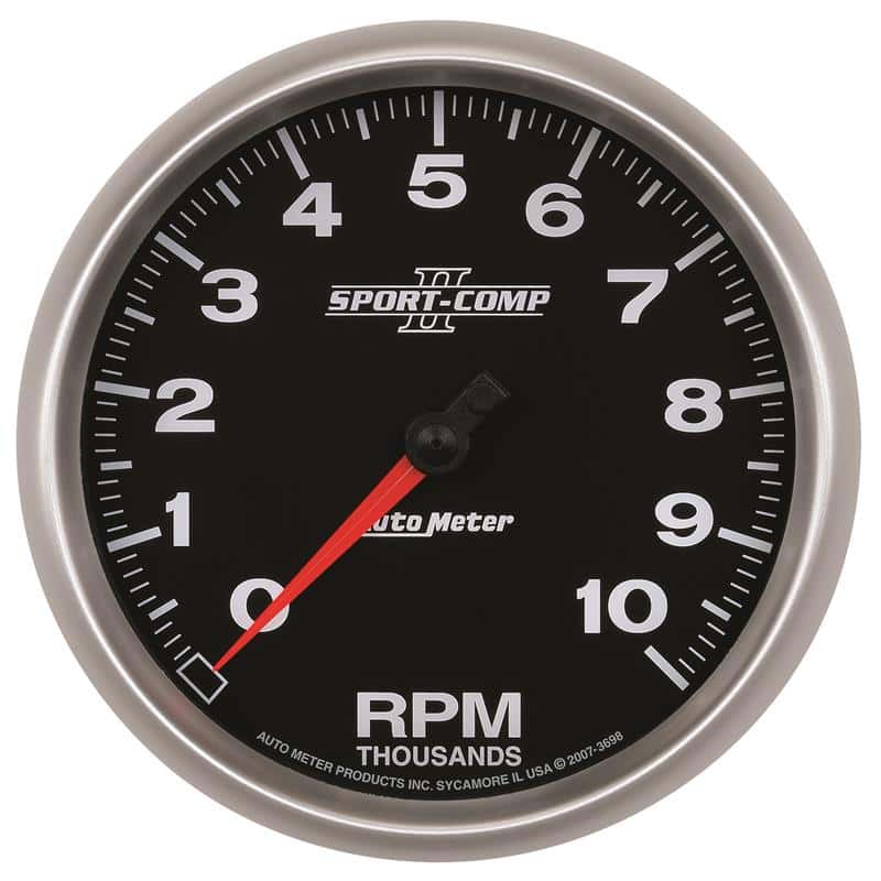 AutoMeter — Autometer Sport-Comp II 5 inch 0-10000 RPM In Dash Tachometer
5" TACH, 10,000 RPM, - view 2