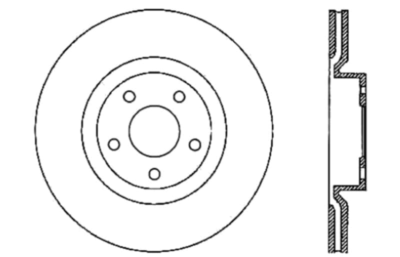 Stoptech — StopTech Power Slot 05-07 Cadillac XLR / 06-09 Chevy Corvette Front Left Drilled & Slotted Rotors
Slot/Drill Rotor - view 4