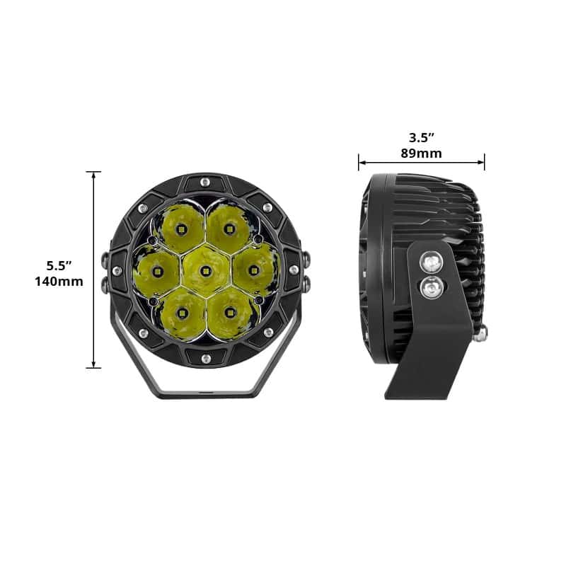 XKGLOW — XK Glow Spot Beam Cube Offroad Round Work Light Kit 1pc 5in - view 1