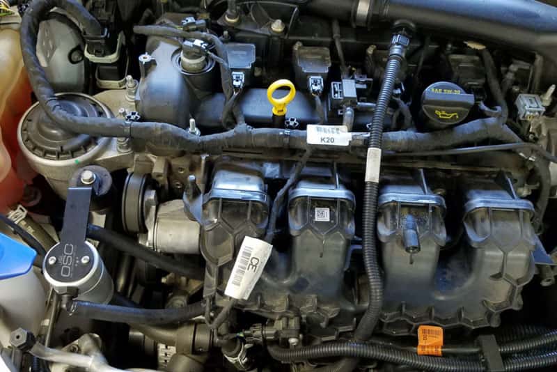 J&L — J&L 13-19 Ford Fusion 2.0L EcoBoost Passenger Side Oil Separator 3.0 - Clear Anodized
Oil Separator - view 3