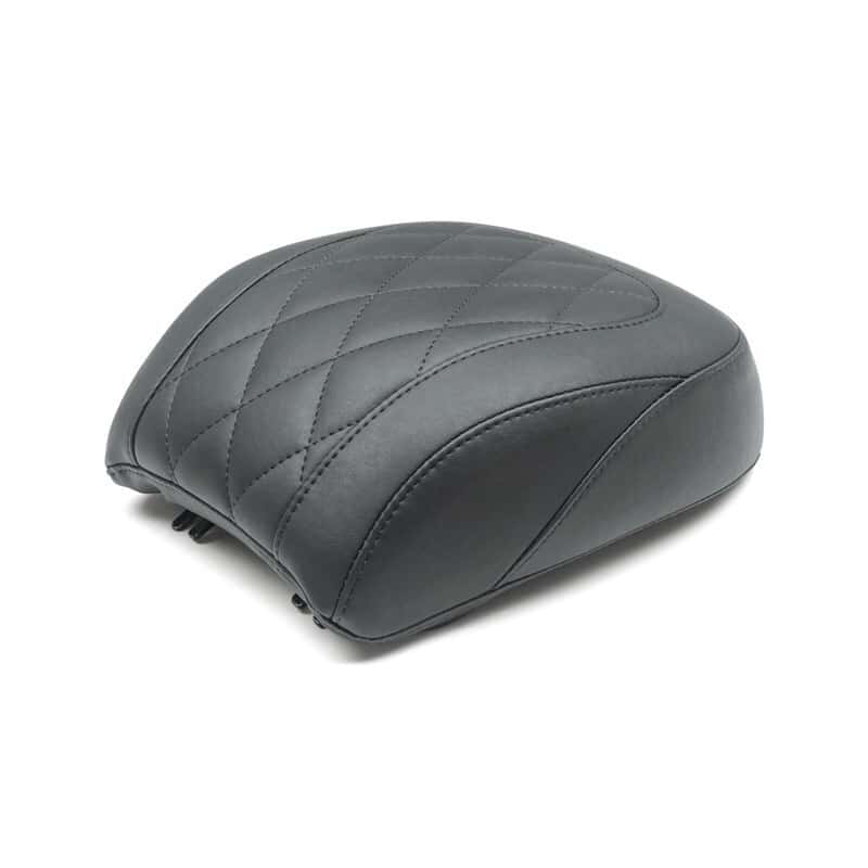 Mustang Motorcycle — Mustang 18-21 Harley Fat Boy Wide Tripper Passenger Seat Diamond Stitch - Black - view 1