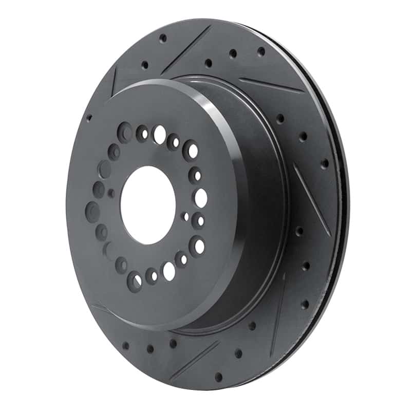 R1 Concepts — R1 92-00 Lexus LS400 Rear Left Drilled & Slotted Black Brake Rotor
R1 Brake Rotor Drill - view 2
