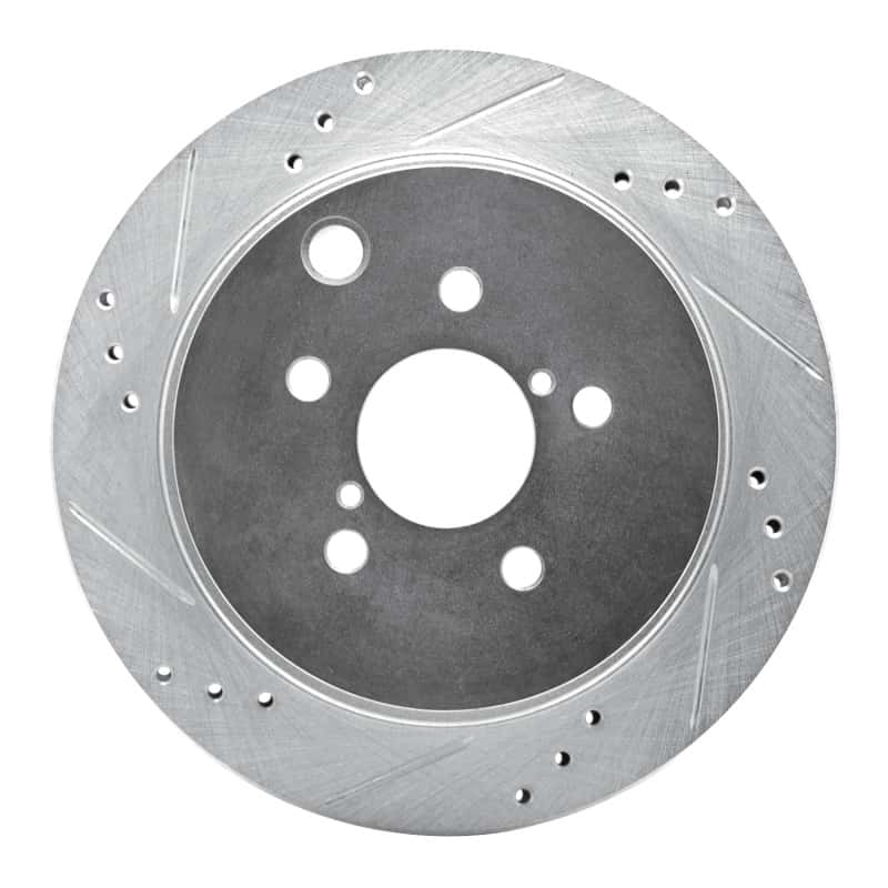 R1 Concepts — R1 14-18 Subaru Forester Rear Left Drilled & Slotted Silver Brake Rotor
R1 Brake Rotor Drill - view 1
