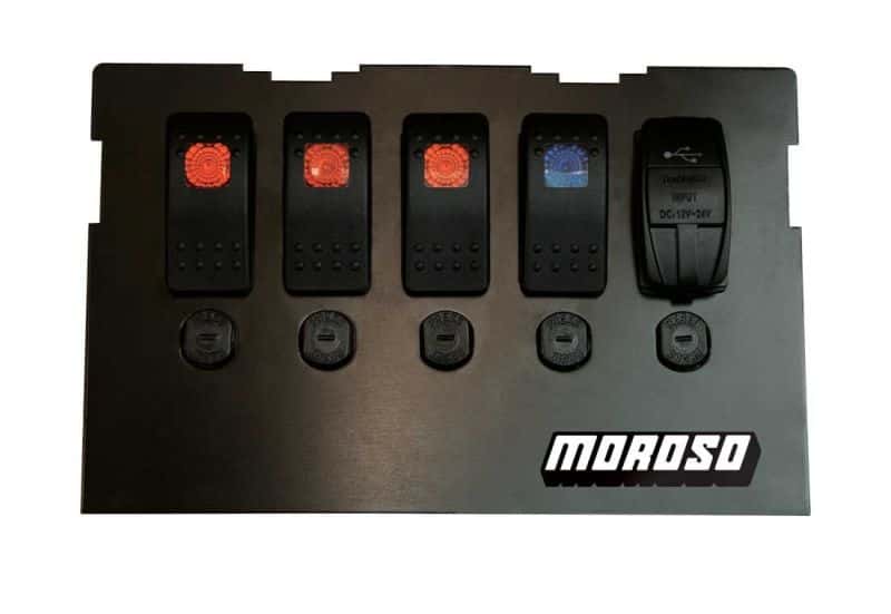 Moroso — Moroso 99-04 Mazda Miata NB Radio Pocket Block Off Plate With Switches - view 2