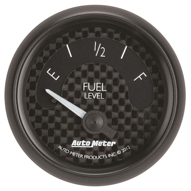 AutoMeter — Autometer GT Series 52mm Short Sweep Electronic 0-90 ohms Fuel Level (For most 65-97 GM)
2-1/16" FUEL LEVEL, - view 12
