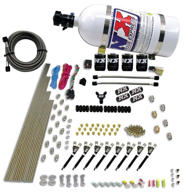 Nitrous Express — Nitrous Express 8 Cyl VXL EFI Direct Port 4 Solenoids Nitrous Kit (200-500HP) w/10lb Bottle
Injection System Kit
N2OSys - view 3
