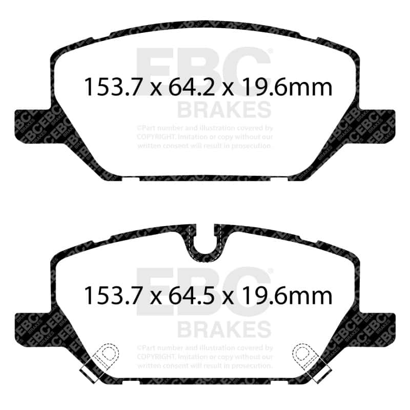 EBC — EBC 2020+ Cadillac CT5 Premium and Luxury 2.0T Bluestuff Front Brake Pads
Disc Brake Pad - view 9