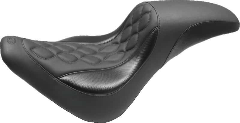 Mustang Motorcycle — Mustang 18-21 Harley Low Rider & Sport Glide Standard Touring Passenger Seat Dagger - Black - view 2