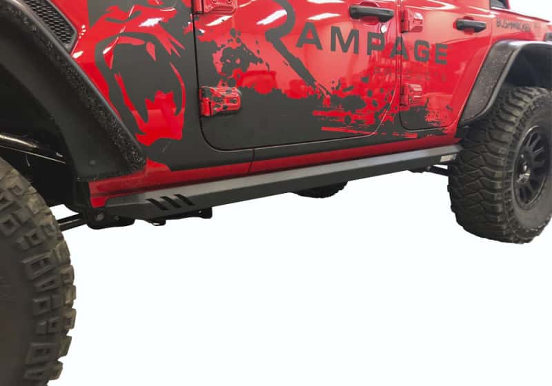 Rampage — Rampage 2018-2019 Jeep Wrangler(JL) Unlimited Sport 4-Door Rock Rail - Black
Nerf/Step Bar - view 2