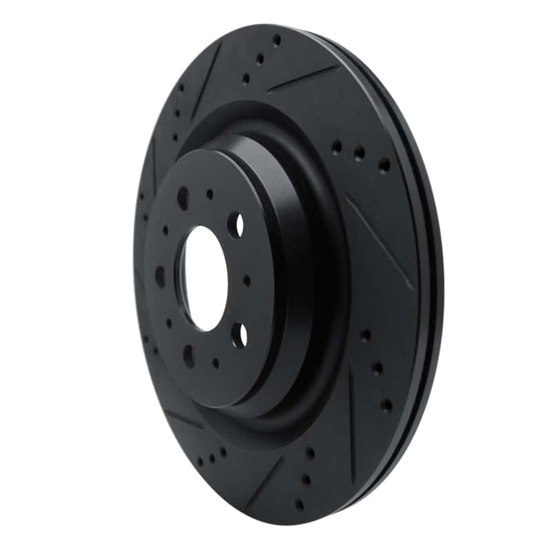 R1 Concepts — R1 2017-2025 Tesla Model 3 Rear Left Drilled & Slotted Black Brake Rotor
R1 Brake Rotor Drill - view 2