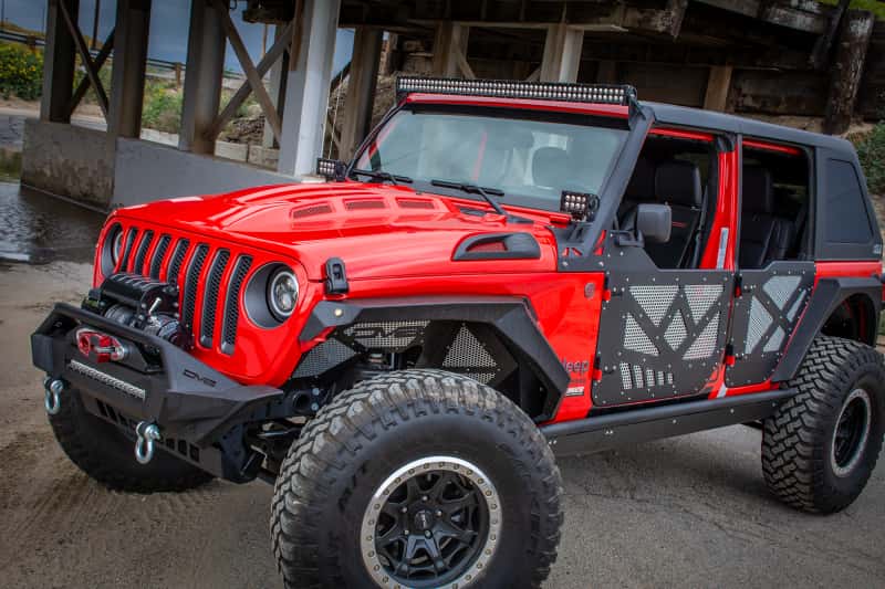 DV8 Offroad — DV8 Offroad 18+ Jeep JL Heat Dispersion Hood - Primer Black
Hood - view 9