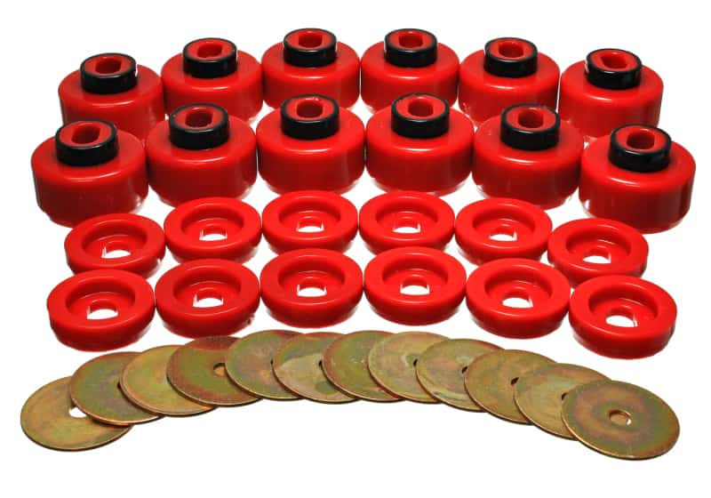 Energy Suspension — Energy Suspension Body Mount Set - Red
BodyMntBshKt - view 3