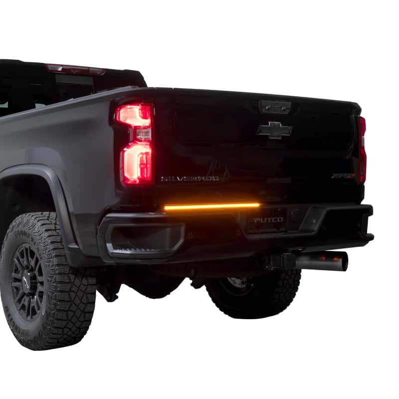 Putco — Putco 2024 Chevrolet Silverado HD/ GMC Sierra HD 60In Direct Fit Red Blade Kit Tailgate Bars - view 3
