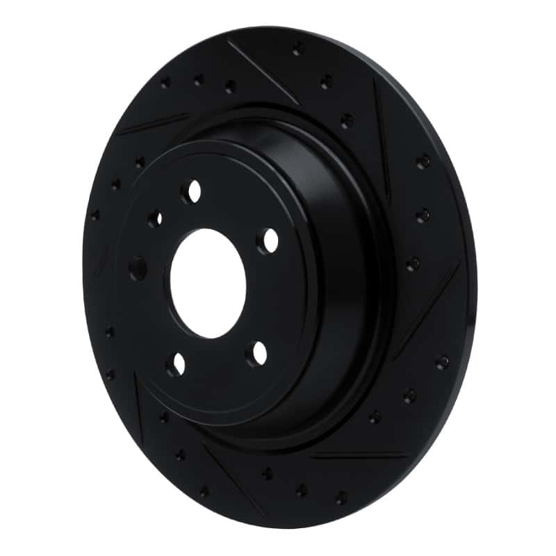 R1 Concepts — R1 13-20 Ford Fusion Rear Right Drilled & Slotted Black Brake Rotor
R1 Brake Rotor Drill - view 2