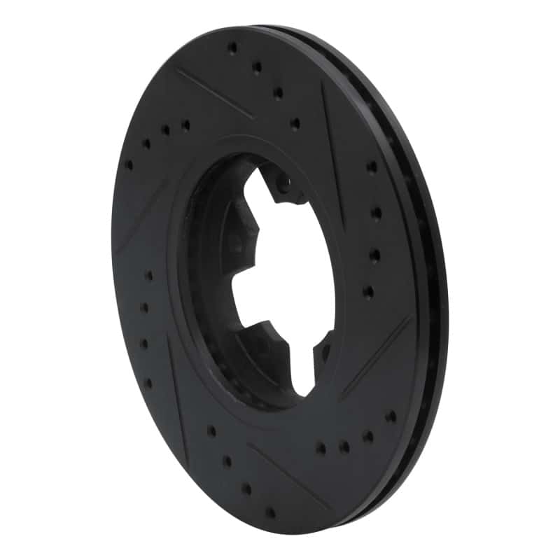 R1 Concepts — R1 1984-1989 Nissan 200SX Front Left Drilled & Slotted Black Brake Rotor
R1 Brake Rotor Drill - view 4