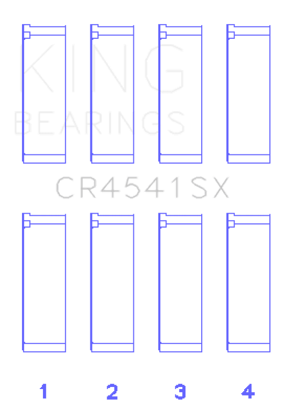King Engine Bearings — King Engine Bearings Honda F23A/F23Z/K20A3/16V (Size +0.50mm) Connecting Rod Bearing Set
Engine Bearing - view 1