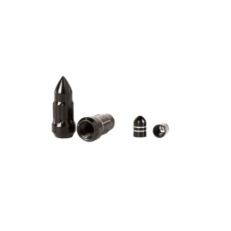 Rugged Ridge — Rugged Ridge Bullet Lug Nut and Valve Stem Cap Kit Black 1/2-20
OFFROAD_PERFORMANCEU - view 3
