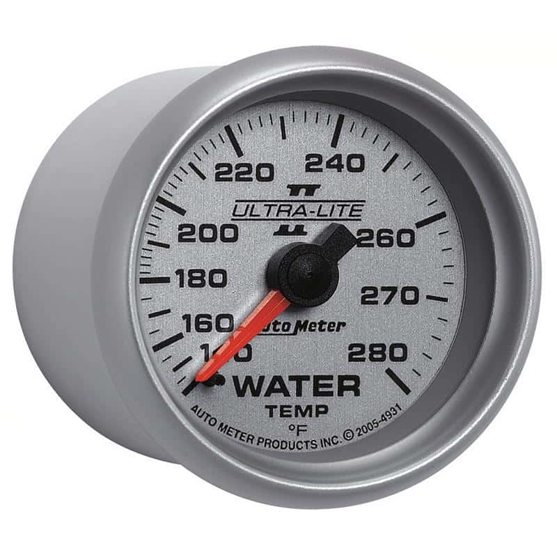 AutoMeter — Autometer Ultra-Lite II 52mm 140-280 Deg F Mechanical Water Temp Gauge
2-1/16" WATER TEMP, - view 6