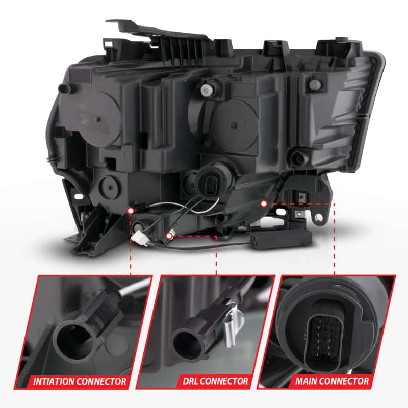 ANZO — ANZO 19-24 RAM 2500/3500 Z-Series Full LED Proj Headlights DRL/Init/SeqSig - Driver Side ONLY - view 4