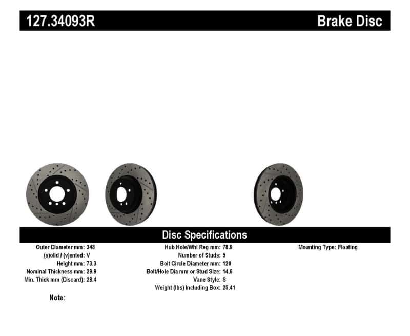 Stoptech — StopTech 07-09 BMW 335 (E90/E92/E93) Slotted & Drilled Right Front Rotor
Slot/Drill Rotor - view 6