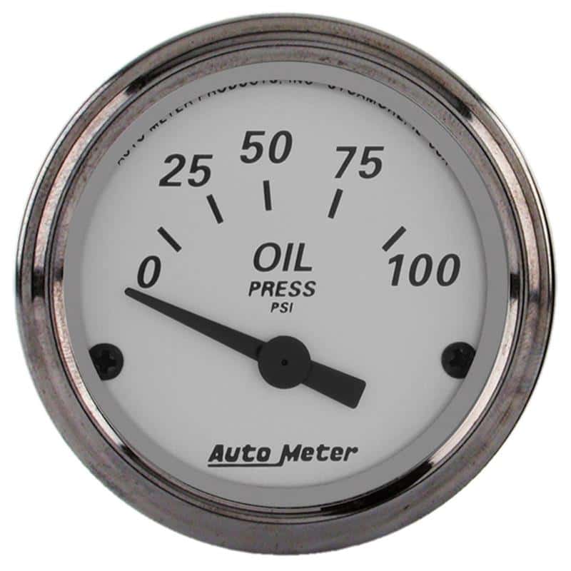 AutoMeter — AutoMeter Gauge Oil Press 2-1/16in. 100PSI Elec American Platinum
GA 2" OILP ELEC AP - view 2