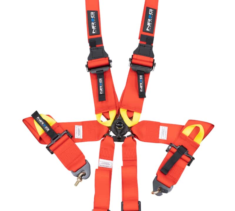 NRG — NRG FIA 6pt 2in. Shoulder Belt for HANS Device/ Rotary Cam Lock Buckle/ 3in. Waist Belt - Red - view 1