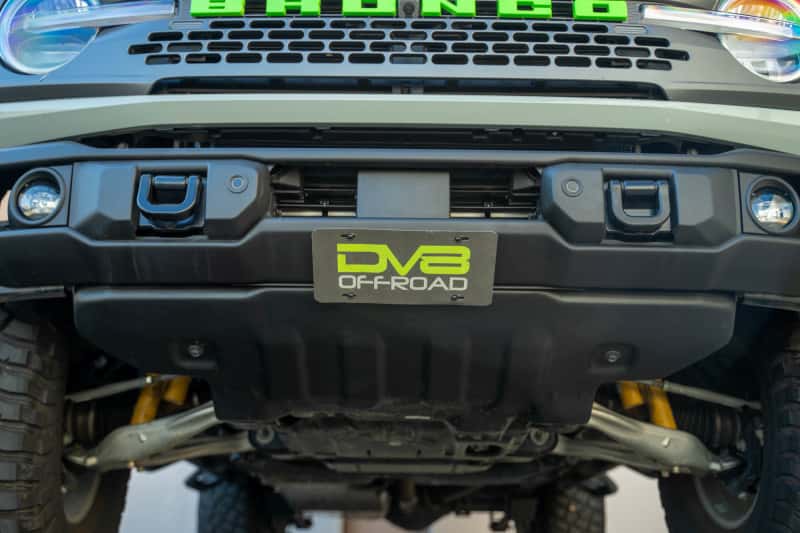 DV8 Offroad — DV8 Offroad 2021 Ford Bronco Capable Bumper Slanted Front License Plate Mount
License Plate Mount - view 5