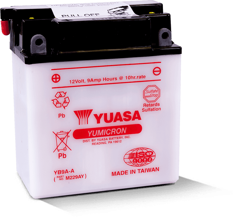 Yuasa Battery — Yuasa YB9A-A Yumicron 12-Volt Battery - view 2